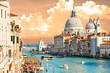 Venice, view of grand canal and basilica of santa maria della sa Venice, view of grand canal and basilica of santa maria della sa