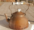 antique copper teapot