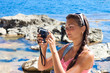 Girl with a camcorder