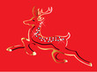 Christmas reindeer gold