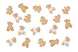 Cookies christmas homemade, on white background Cookies christmas homemade, on white background