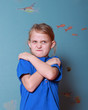 Potrait beleidgtes kleines Mädchen