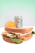 canvas print picture Sandwich, fruit, and juice  lunch