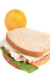 canvas print picture Sandwich and orange