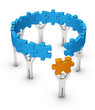 man with last jigsaw piece
