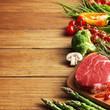 fresh raw steak