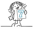 figur nummerngirl zeigt runde 7 figur nummerngirl zeigt runde 7