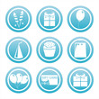 set of 9 blue birthday signs set of 9 blue birthday signs