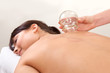 Relaxed Woman after Fire Cupping