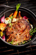 Roast on the cast iron pot