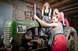 Woman on a Tractor Woman on a Tractor