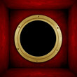 red wall with mystery hole red wall with mystery hole