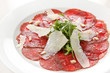 Meat Carpaccio with Parmesan Cheese