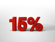 15 % discount 3D Type red 15 % discount 3D Type red