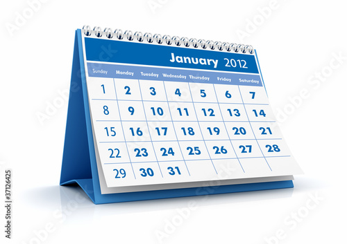 Illustration: Calendario 2012. Enero Calendario 2012. Enero