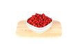 Photo: Still life with red natural rowan on a white background Still life with red natural rowan on a white background