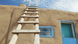 Wooden Ladder Against Adobe Building Wooden Ladder Against Adobe Building