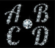 Diamond retro-styled letters