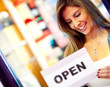 Woman opening a business