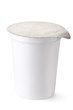 Plastic container for dairy foods with foil lid