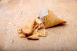 Cracked open Chinese Fortune Cookie