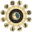 horoscope in antique style