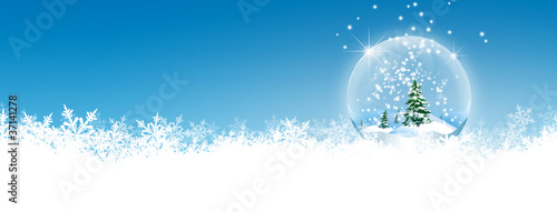 Illustration: Schneekugel, Glaskugel, winterlich, verschneit, zugeschneit Schneekugel, Glaskugel, winterlich, verschneit, zugeschneit