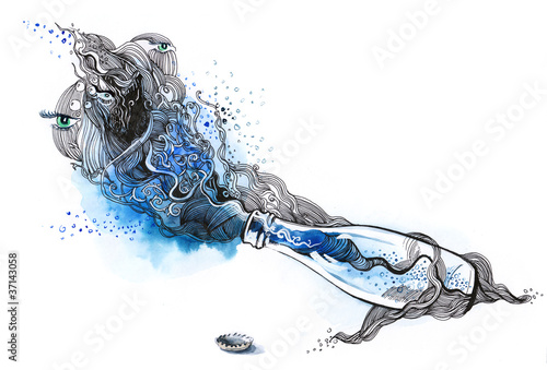 Illustration: water in the bottle (series C) water in the bottle (series C)