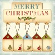Christmas tags and vintage lettering Merry Christmas