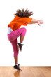 woman modern dancer in ballroom