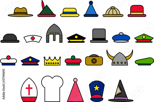 Vector: different types of hats different types of hats