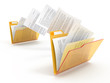 Illustration: Documents moving. Documents moving.