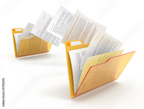 Illustration: Documents moving. Documents moving.