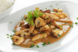 Schweinegeschnetzeltes mit Champignons und Reis