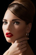 Photo: Alluring vintage romantic style, chic makeup, luxury jewellery Alluring vintage romantic style, chic makeup, luxury jewellery