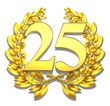 25 twentyfive number laurel wreath