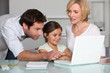 Family on laptop