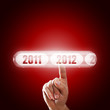 Finger wählt per Touchscreen 2012 aus Finger wählt per Touchscreen 2012 aus