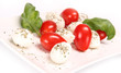 Mozzarella cheese with tomatoes