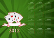 Vector European calendar with cards