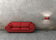 red sofa