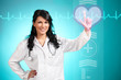 Medicine doctor working with futuristic interface