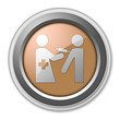 Bronze 3D Style Button "Immunizations"