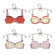 Vector bras on white background Vector bras on white background