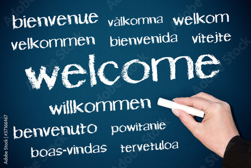 Illustration: Welcome - Willkommen - Bienvenue Welcome - Willkommen - Bienvenue