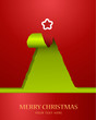 Christmas tree of teared paper with star on the top