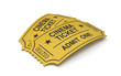 Cinema ticket on white background