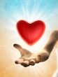 Illustration: Heart giving Heart giving