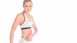 Vídeo: Slender Young Woman Measuring Waist Slender Young Woman Measuring Waist