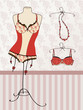 Vintage corset and bra